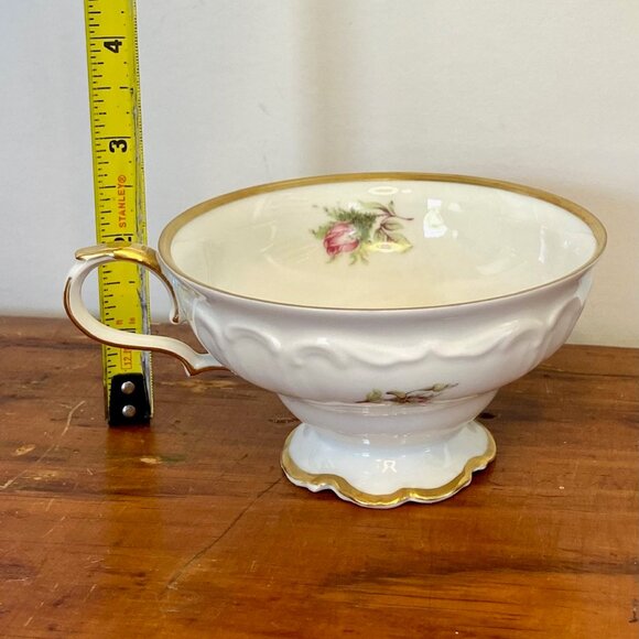 Vintage Edelstein Bavarian China Cup & Saucer - "Moss Rose" - Picture 13 of 15